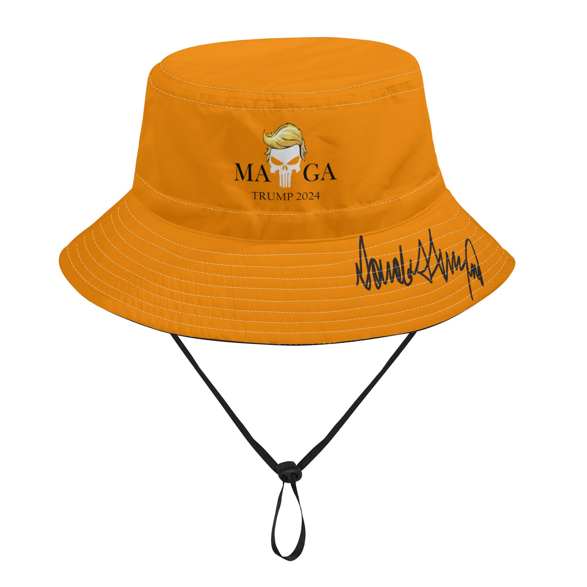 MAGA Hero Trump Hair Bucket Hat Orange officialtrump2024store