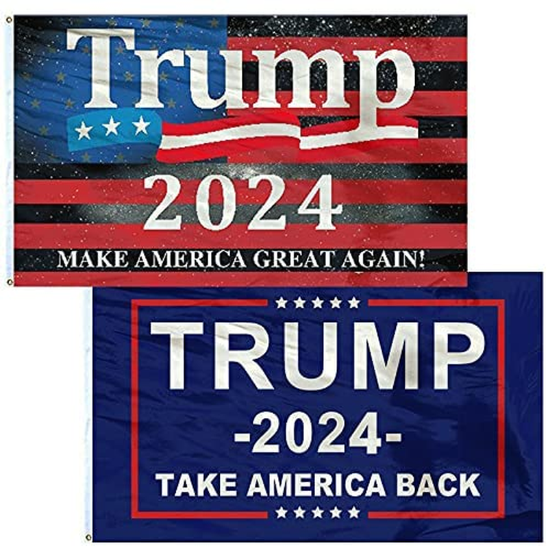 Trump 2024 Flag 3x5 FT Outdoor Flag. Donald Trump Flag for 2024 President,  Elect Trump 2024 Flag with Two Brass Grommets, Vivid Printing Banner for