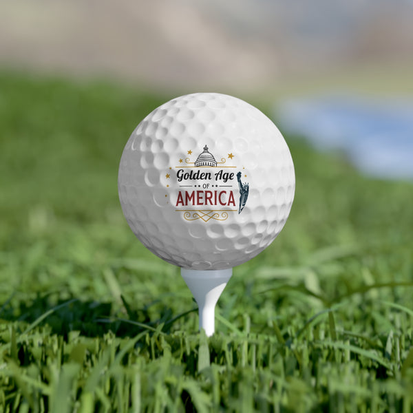 Golden Age of America' Patriotic Golf Balls Set - 6 Pack