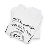 Donald Trump 47 Whiskey Label T-shirt Inauguration Jan 2025