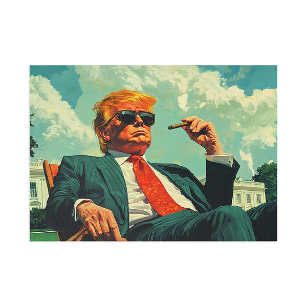 Political Postcards - Retro Style Donald Trump on White House Lawn (pack of 10)