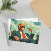 Political Postcards - Retro Style Donald Trump on White House Lawn (pack of 10)