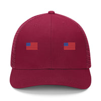 Save America Baseball Hat w/ 2 American Flags Embroidery