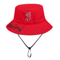 45-47 Trump Bucket Hat Fishing Cap Signature Brim