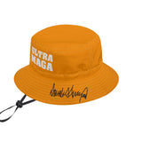 Ultra MAGA Orange Bucket Fishing Hat for Summer w/ Signature Bill