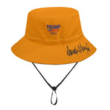 Trump 2024 Bucket Hat for Summer Signature Bill Orange