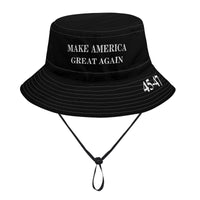 Make America Great Again 45-47 Black Bucket Hat.