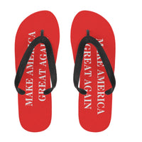 Trump: Make America Great Again Red Mens Flip Flops