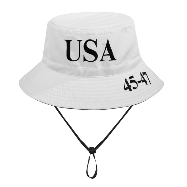 USA Bucket Hat 45-47 on Side Donald Trump