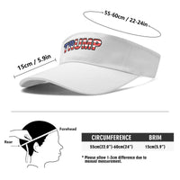 USA Patterned Trump Sun Visor Caps