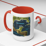 Gulf of America Map Coffee Mug - Large 15oz Ceramic Cup