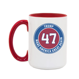 Trump 47 Make America Great Again 15 Oz Coffee Mug