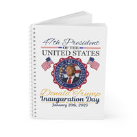 Official Donald Trump 47th Presidential Inauguration Journal Planner Spiral Notebook