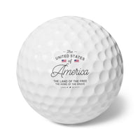 America 'Land of the Free' Patriotic Golf Balls - Set of 6