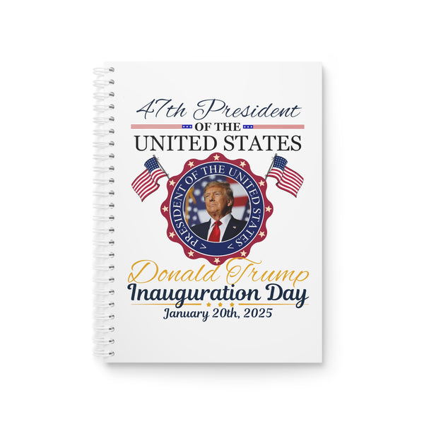 Official Donald Trump 47th Presidential Inauguration Journal Planner Spiral Notebook