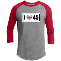 I Love (Heart) 45 (Trump) Raglan Sleeve Shirt