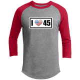 I Love (Heart) 45 (Trump) Raglan Sleeve Shirt