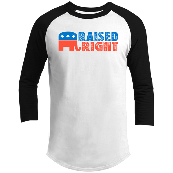 Raised Right Republican GOP Raglan Sleeve Shirt