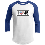 I Love (Heart) 45 (Trump) Raglan Sleeve Shirt