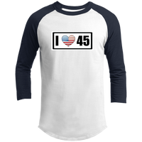 I Love (Heart) 45 (Trump) Raglan Sleeve Shirt