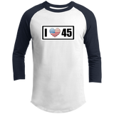 I Love (Heart) 45 (Trump) Raglan Sleeve Shirt