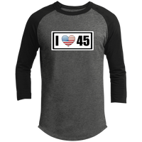 I Love (Heart) 45 (Trump) Raglan Sleeve Shirt