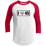 I Love (Heart) 45 (Trump) Raglan Sleeve Shirt