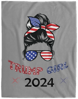 Trump Girl 2024 Plush Fleece Blanket - 60x80