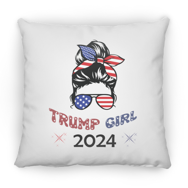 Trump Girl Large Square Pillow