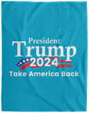 Trump Take America Back 2024 Fleece Blanket - 60x80