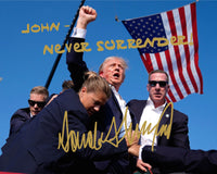 Personalized Autographed Trump Assassination Attempt Photo Fight Fight Fight