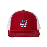 47 Hat - Trump American Flag Patterned 47 Snap-Back