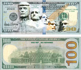 Pack of 100 - Donald Trump Mount Rushmore Million Dollar Bills