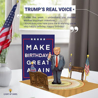 Donald Trump Pop Up Birthday Card with Light up & Real Voice