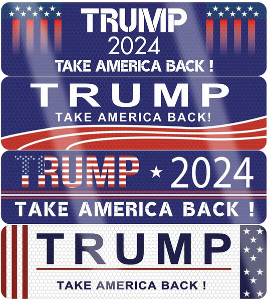 4 Pack Reflective Trump 2024 Car Stickers officialtrump2024store